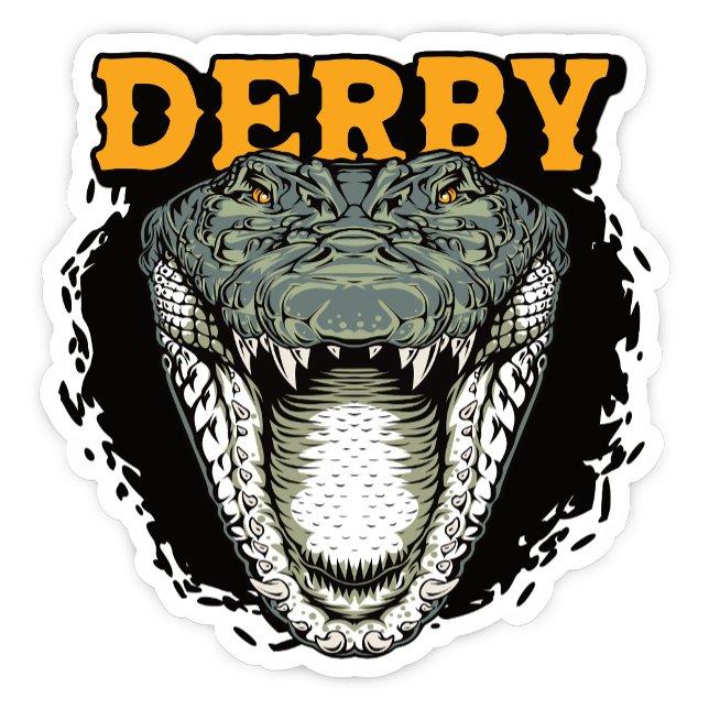 Derby, Pegatina de cocodrilos de Australia Occiden (Derby Western Australia crocodile sticker)