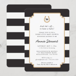 Derby Style Baby Shower Invitación Horseshoe