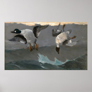 Derecha e Izquierda - Winslow Homer Póster de Arte