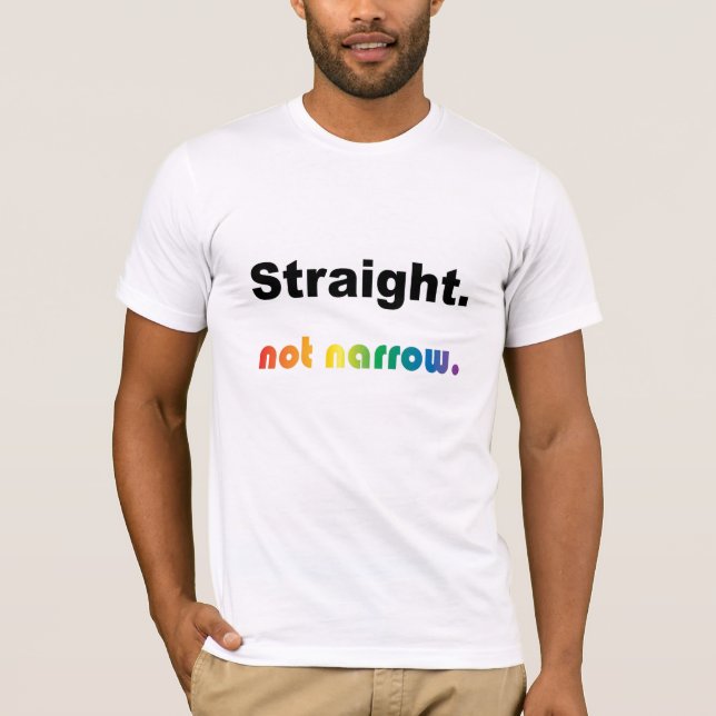 ¡"Derecho," camiseta no estrecha! (Anverso)
