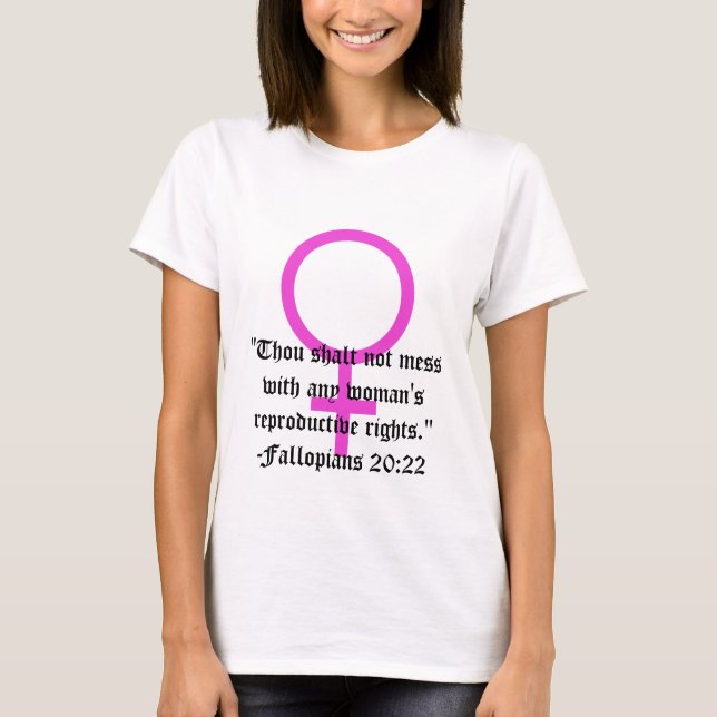 Derecho de las mujeres a elegir camiseta Verse 202 (Anverso)