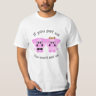 Derechos animales para la camiseta de cerdo para h