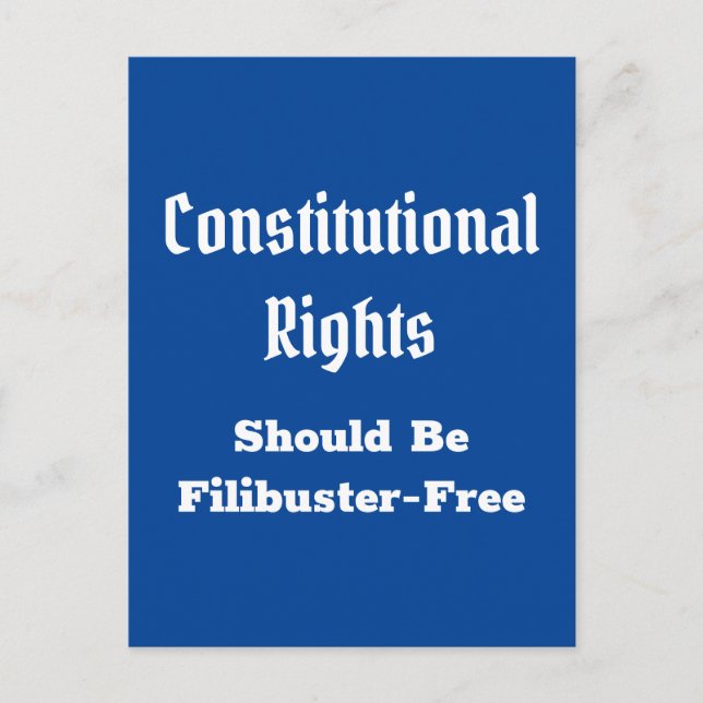 Derechos constitucionales Tarjeta postal gratuita  (Anverso)