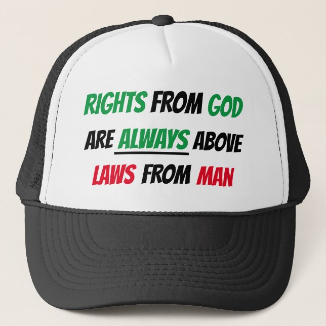 Derechos de Dios Camionero Sombrero (Anverso)