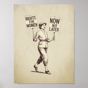 Derechos de la mujer, arte de sufragette feminista