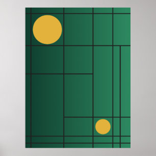 Deriva Esmeralda No. 1 Arte Geométrico Art Déco Ve