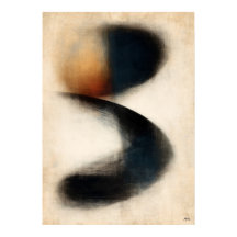 Deriva índigo Zen Arte abstracto en Sumi japonés