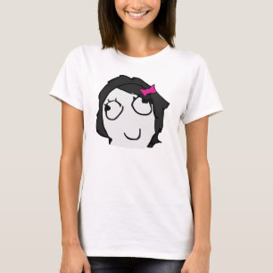 Derpina con la camisa del meme del schlick (pelo
