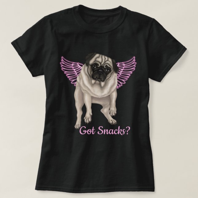 Derpy Pug - ¿Tienes Snacks? Camiseta (Diseño del anverso)
