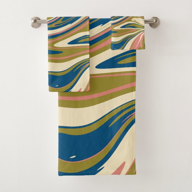 Derrame: azul, verde oliva, rosa y crema (In situ)