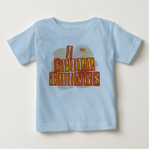 Derrame Cosas Camiseta de bebé azul