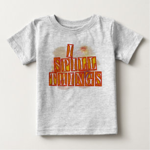 Derrame cosas camiseta de bebé gris