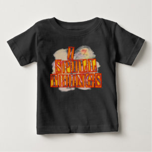 Derrame cosas camiseta negra de bebé
