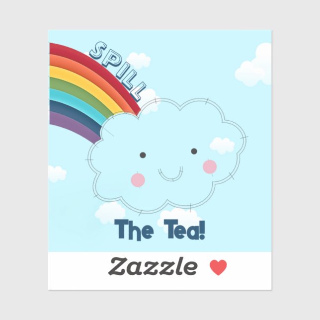 Derrame el Pegatina de vinilo de corte Personaliza (Hoja)