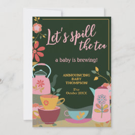 Derrame el té que produce Invitación de embarazo