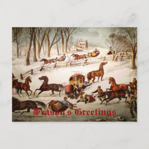 Derrame en la tarjeta de Navidades de nieve