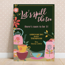 Derrame la Invitación de embarazo por té o café