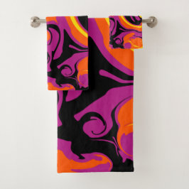 Derrame - Naranja, negro, rosa y amarillo