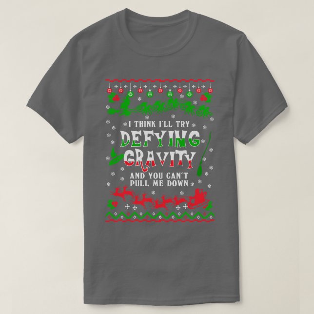 Desafiando a los Navidades de gravedad Sweater (Diseño del anverso)