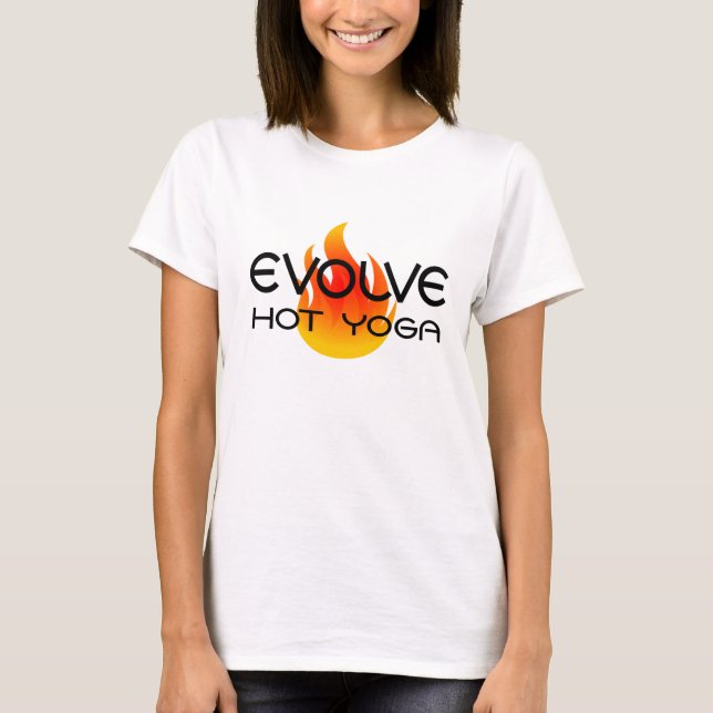 Desarrolle la camiseta caliente de la yoga (Anverso)
