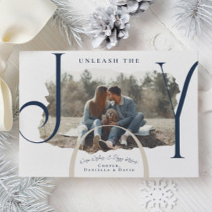 Desata la Alegría Tarjeta de Navidad de Foto de