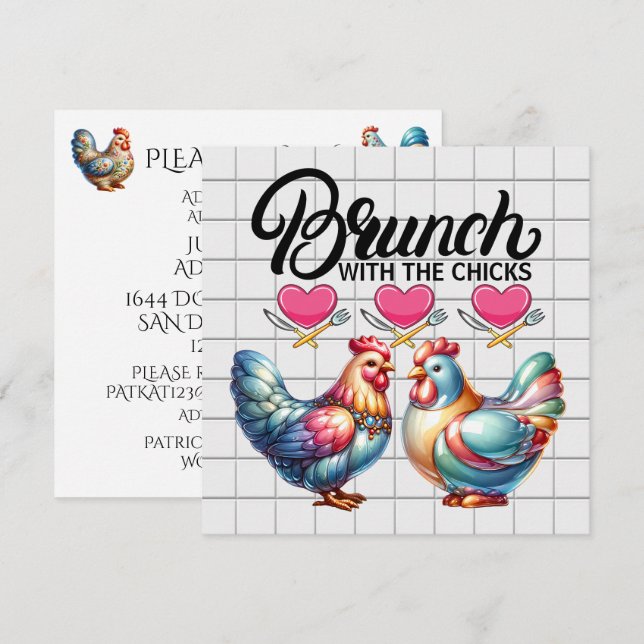 Desayuno-almuerzo, etc. Invitación (Anverso / Reverso)