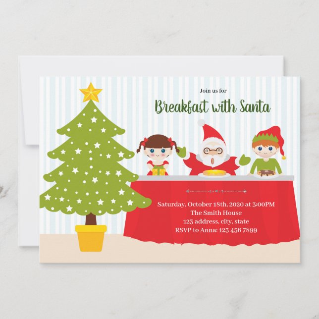 Desayuno con invitación de Santa Fiesta (Anverso)