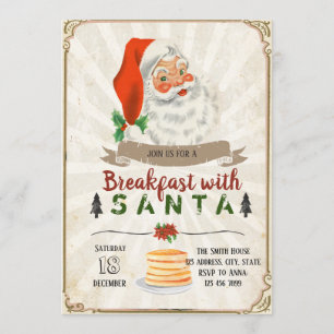 Desayuno con la invitación del fiesta de santa