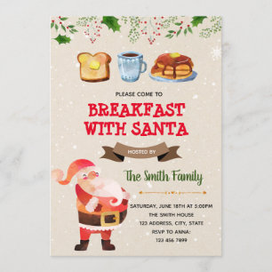 Desayuno de Navidades con Santa invitación