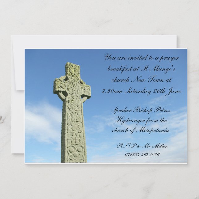 Desayuno de oración de la Iglesia Invitación (Anverso)