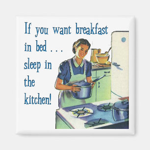 Desayuno en imán de la cama