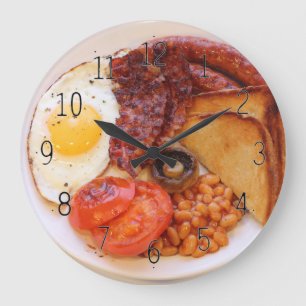 Desayuno inglés completo reloj de novedad