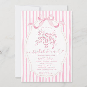 Desayuno nupcial floral elegante Invitación de ray