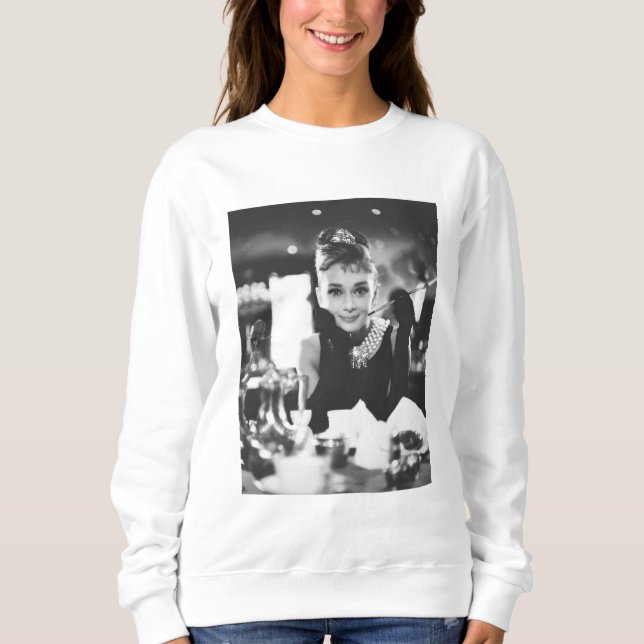 Desayuno Tiffany - suéter blanco cómodo para las m (Anverso)