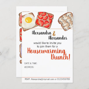 Desayuno Toast Brunch Invitaciones