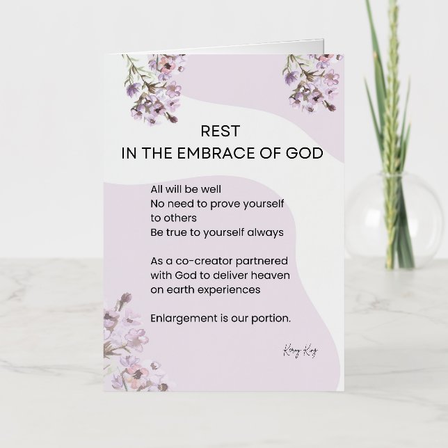 Descansa En El Abrazo Del Poema De Dios (Anverso)