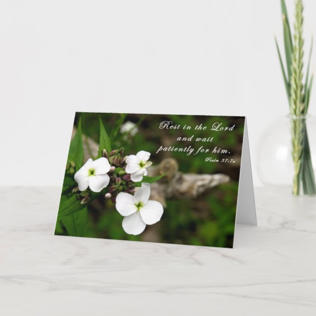 "Descansa en el Señor" - Tarjeta de escritura (Anverso)