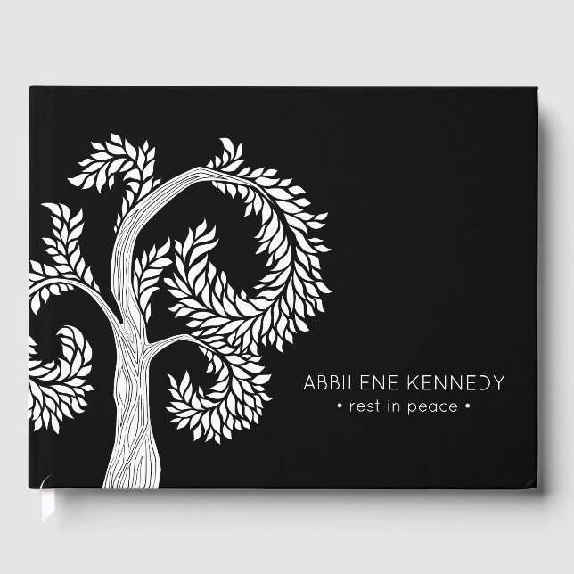 descansa en paz árbol de libros de invitados funer (Anverso)