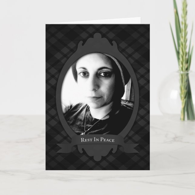 descansar en invitaciones del servicio funerario d (Anverso)