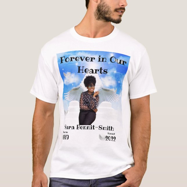 Descanso conmemorativo en camiseta de paz (Anverso)