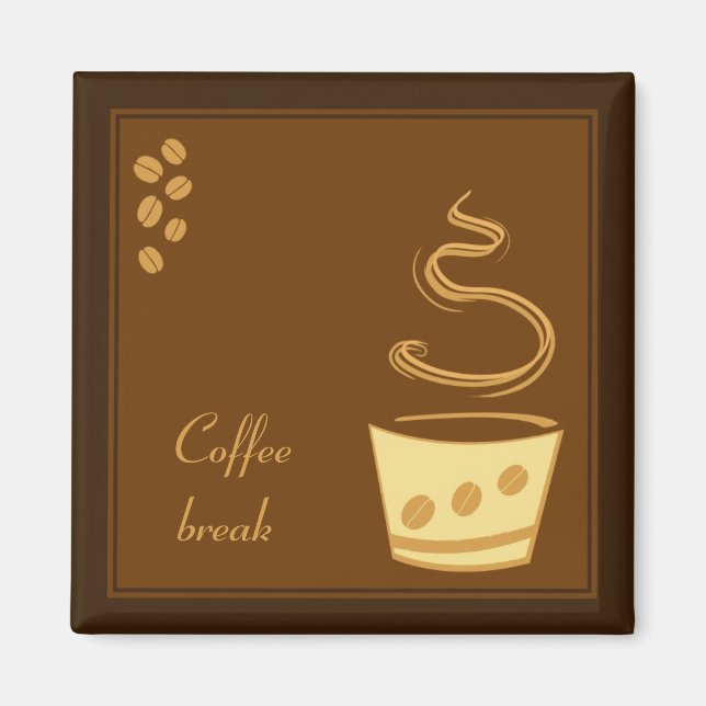 Descanso de café - Diseño de imanes de negocios (Frente)