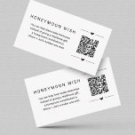Descanso de luna de miel / Tarjeta de fondos con i<br><div class="desc">Tarjeta de fondos de luna de miel / luna de miel con inserción de código QR - Un fondo maravillosamente moderno y minimalista para comunicar tu deseo con un poema para contribuir a tu luna de miel en lugar de un regalo tradicional. La inserción de tu código QR facilita aún...</div>