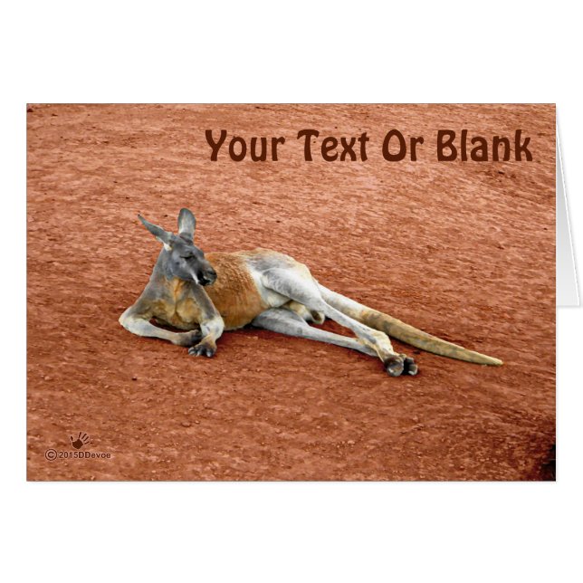Descanso de Red Kangaroo Buck (Anverso (Horizontal))