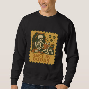Descanso en libros - Camisa de lector de esqueleto