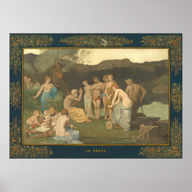 Descanso - Pierre Puvis de Chavannes Arte Fino (Frente)