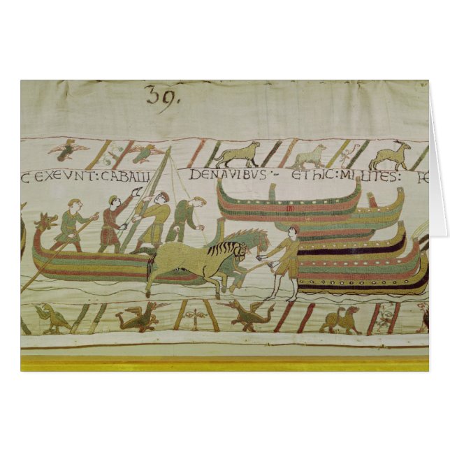 Descarga de caballos de las naves (Anverso (Horizontal))
