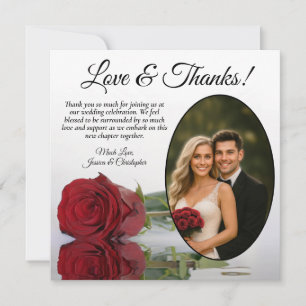 Descarga de tarjeta de agradecimiento de boda Rosa