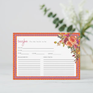 Descarga digital Tarjeta de receta floral de Fuchs