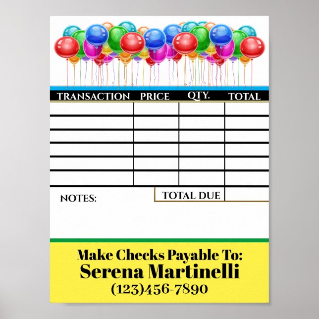 DESCARGAR Póster de Hoja de Factura (Frente)