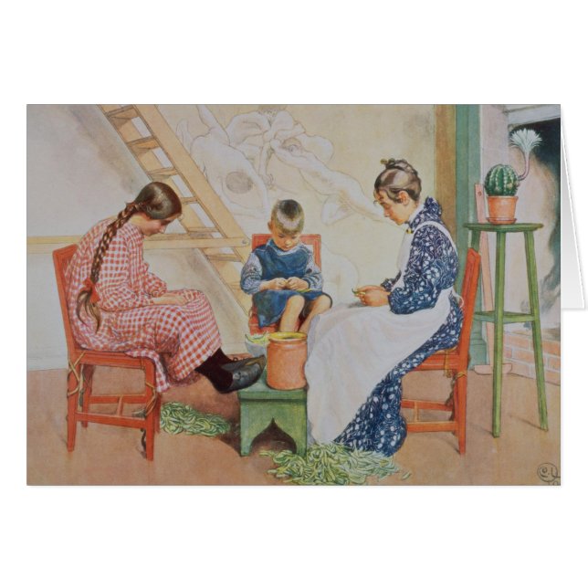 Descascarado de los guisantes, pub. en "Lasst (Anverso (Horizontal))